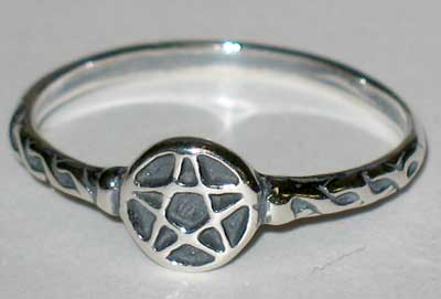 (image for) Pentagram ring size 5 sterling - Click Image to Close