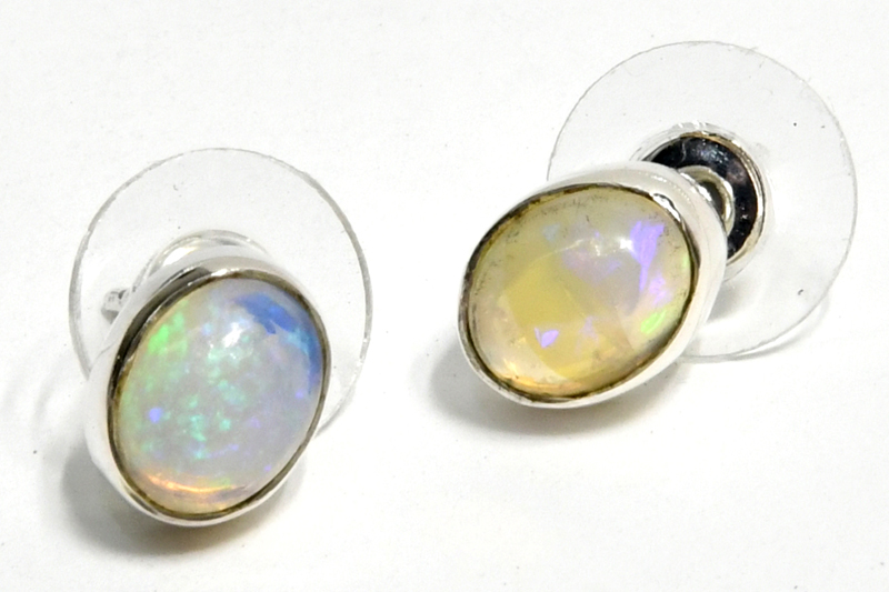 (image for) Ethiopian Opal earrings - Click Image to Close