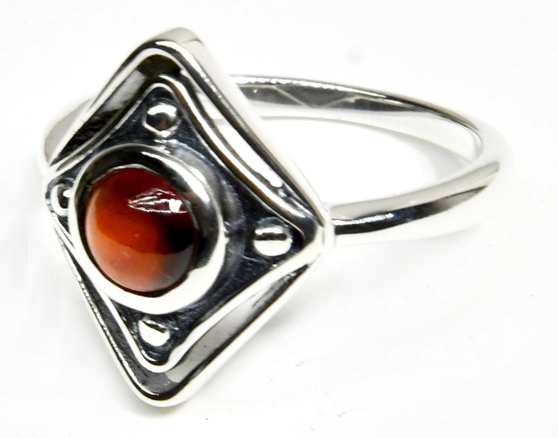 (image for) size 8 Hessonite ring