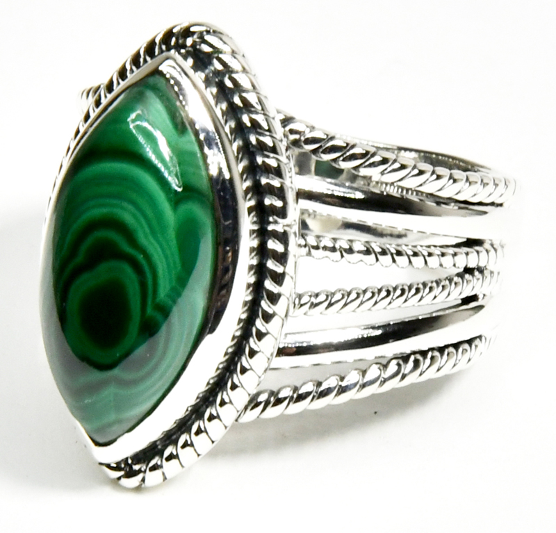 (image for) size 10 Malachite ring - Click Image to Close