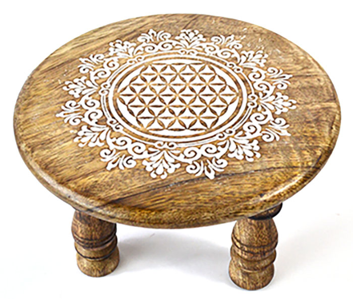 (image for) 6"dia x 4" Flower of Life altar table