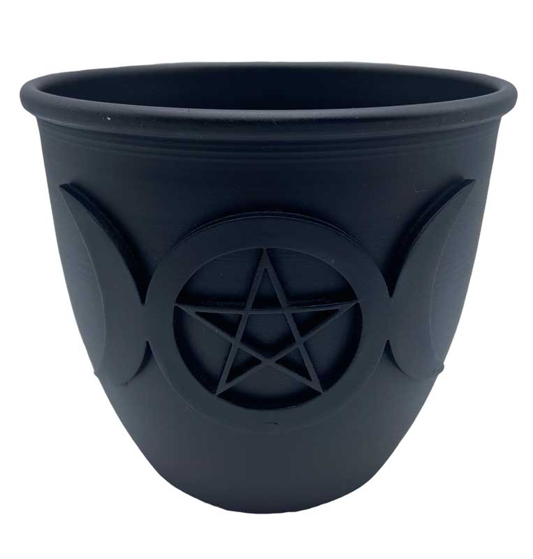 (image for) 3 1/2" Triple Moon & Pentagram candle holder