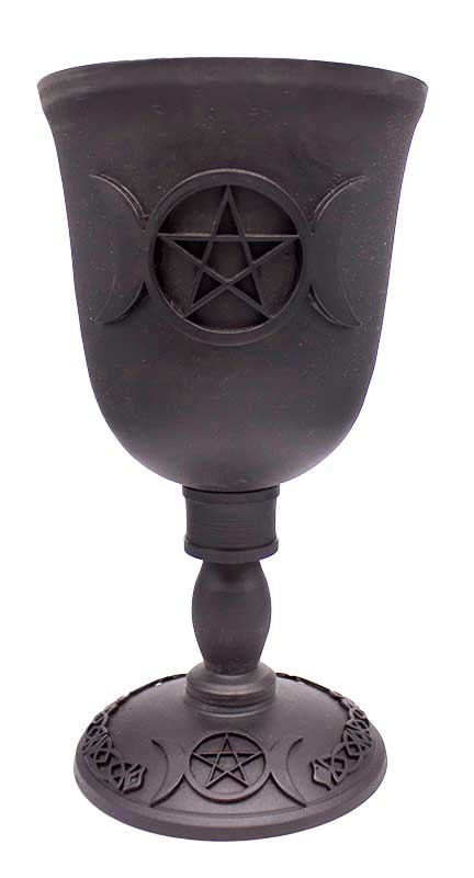 (image for) 7 5/8" Triple Moon & Pentagram chalice