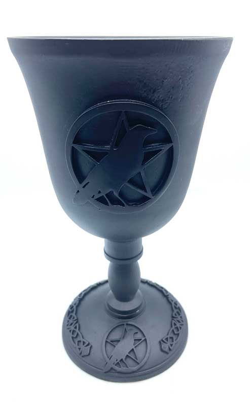 (image for) 7 5/8" Pentagram & Bird chalice