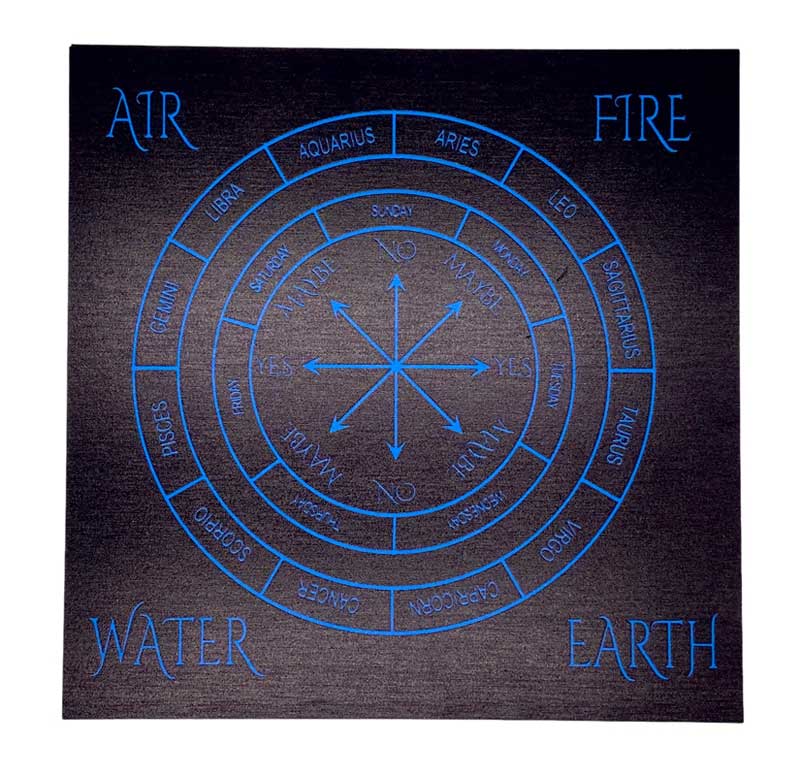 (image for) 8"x8" Blue Zodiac pendulum board - Click Image to Close