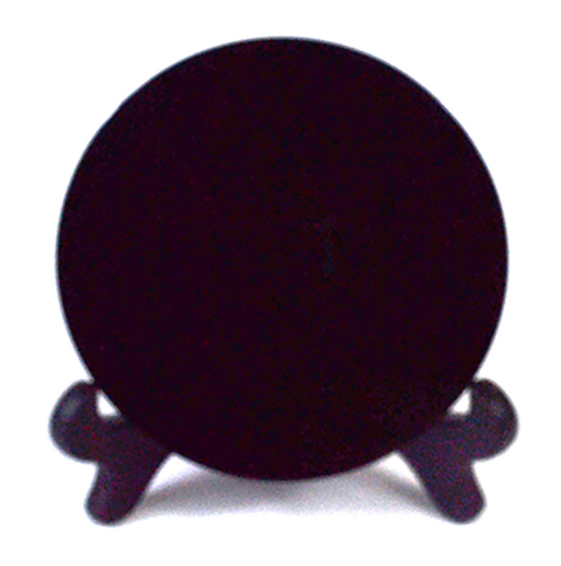 (image for) 10cm Black Obsidian scrying mirror W/ stand - Click Image to Close