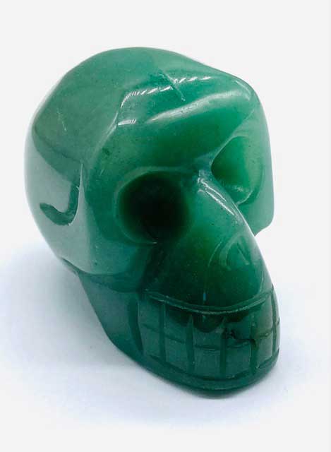 (image for) ~2" Aventurine, Green Skull - Click Image to Close