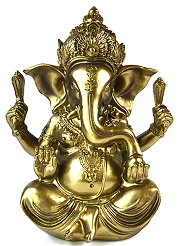 (image for) 5 3/4" gold Ganesha